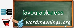 WordMeaning blackboard for favourableness